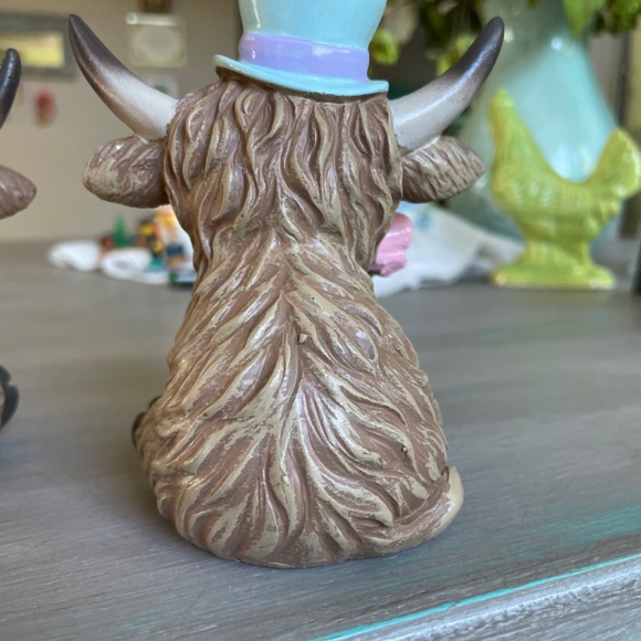 Easter Hobby Lobby Highland Cow Resin Figurines